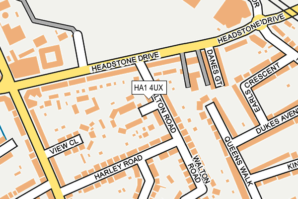 HA1 4UX map - OS OpenMap – Local (Ordnance Survey)
