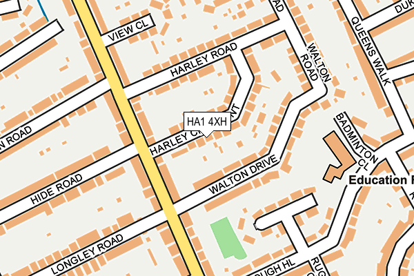 HA1 4XH map - OS OpenMap – Local (Ordnance Survey)