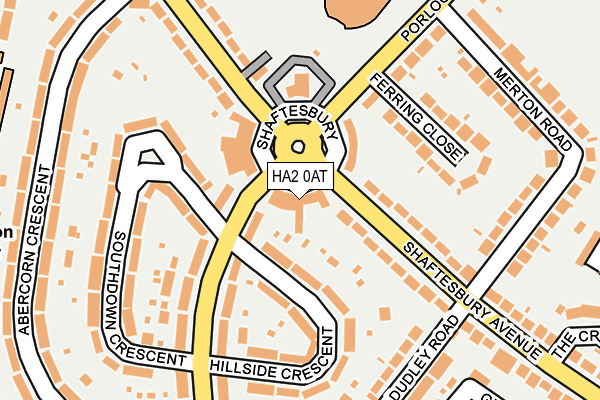 HA2 0AT map - OS OpenMap – Local (Ordnance Survey)