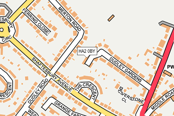 HA2 0BY map - OS OpenMap – Local (Ordnance Survey)