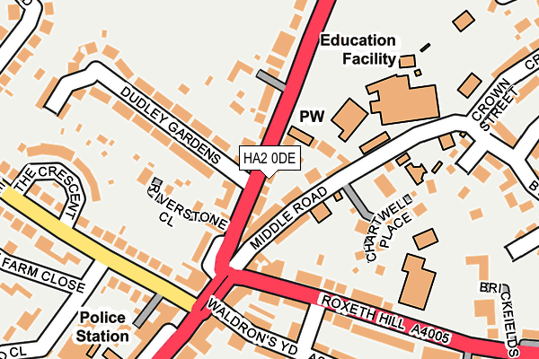 HA2 0DE map - OS OpenMap – Local (Ordnance Survey)