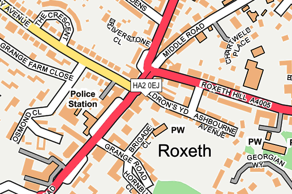 HA2 0EJ map - OS OpenMap – Local (Ordnance Survey)