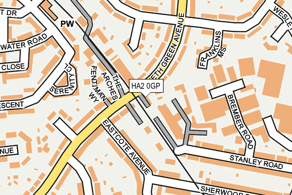 HA2 0GP map - OS OpenMap – Local (Ordnance Survey)