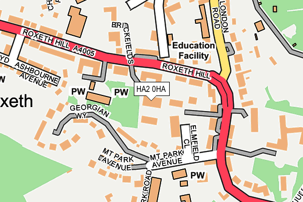 HA2 0HA map - OS OpenMap – Local (Ordnance Survey)