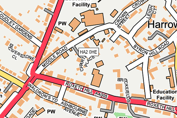 HA2 0HE map - OS OpenMap – Local (Ordnance Survey)