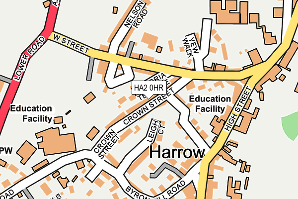 HA2 0HR map - OS OpenMap – Local (Ordnance Survey)