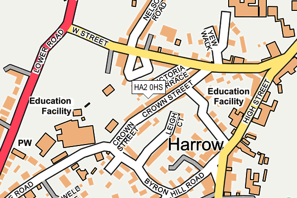 HA2 0HS map - OS OpenMap – Local (Ordnance Survey)