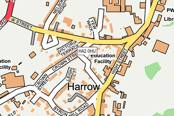 HA2 0HU map - OS OpenMap – Local (Ordnance Survey)