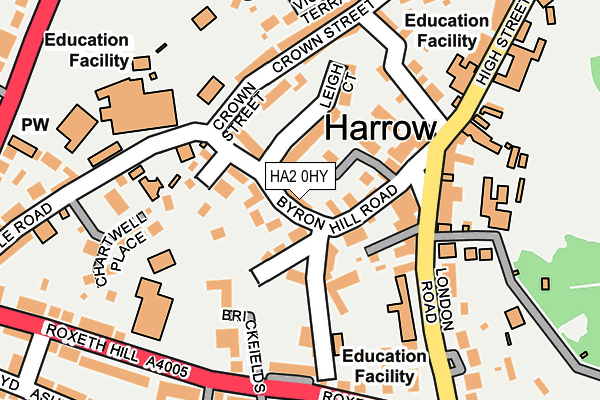 HA2 0HY map - OS OpenMap – Local (Ordnance Survey)
