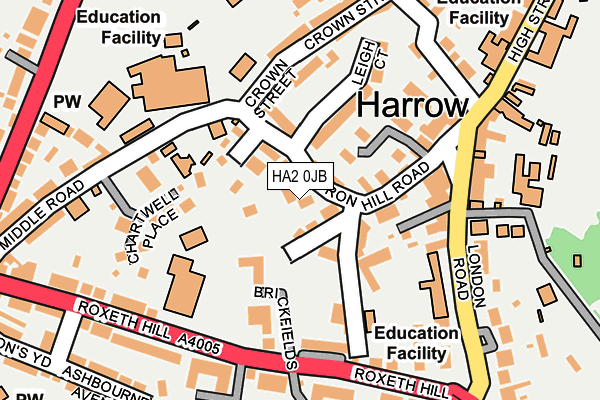 HA2 0JB map - OS OpenMap – Local (Ordnance Survey)