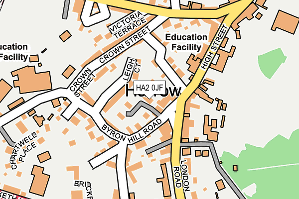 HA2 0JF map - OS OpenMap – Local (Ordnance Survey)