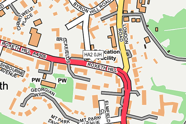 HA2 0JH map - OS OpenMap – Local (Ordnance Survey)