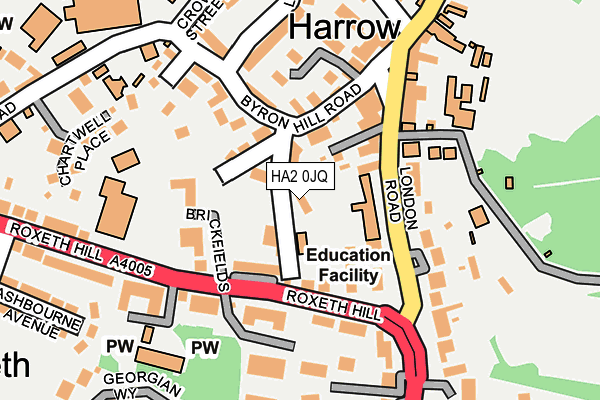 HA2 0JQ map - OS OpenMap – Local (Ordnance Survey)