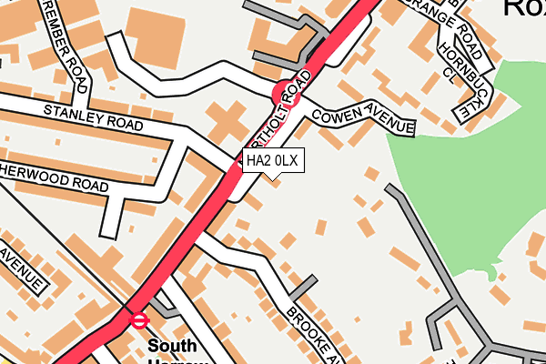 HA2 0LX map - OS OpenMap – Local (Ordnance Survey)