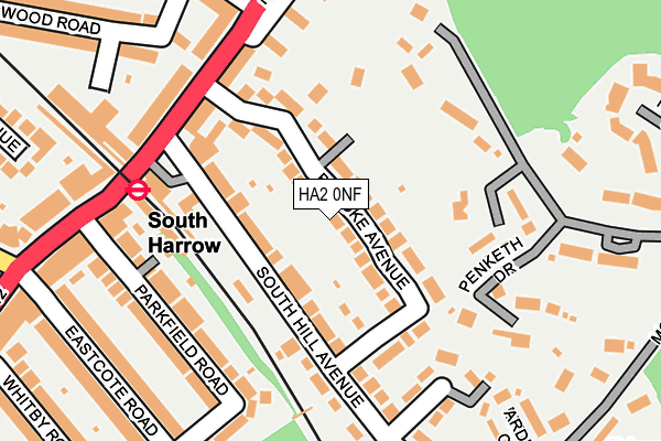 HA2 0NF map - OS OpenMap – Local (Ordnance Survey)