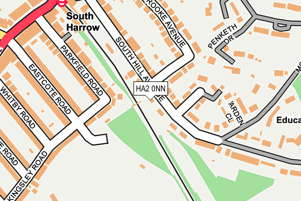 HA2 0NN map - OS OpenMap – Local (Ordnance Survey)