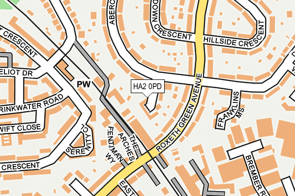 HA2 0PD map - OS OpenMap – Local (Ordnance Survey)