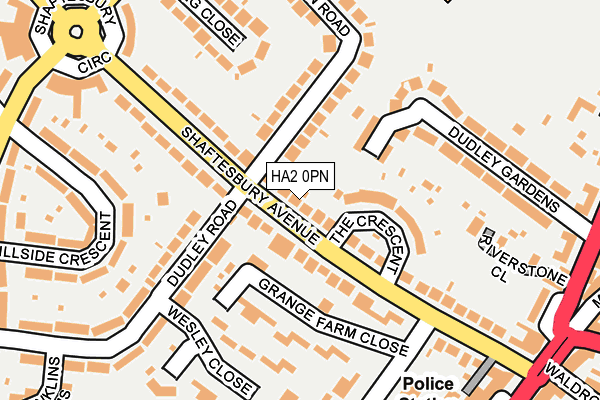 HA2 0PN map - OS OpenMap – Local (Ordnance Survey)