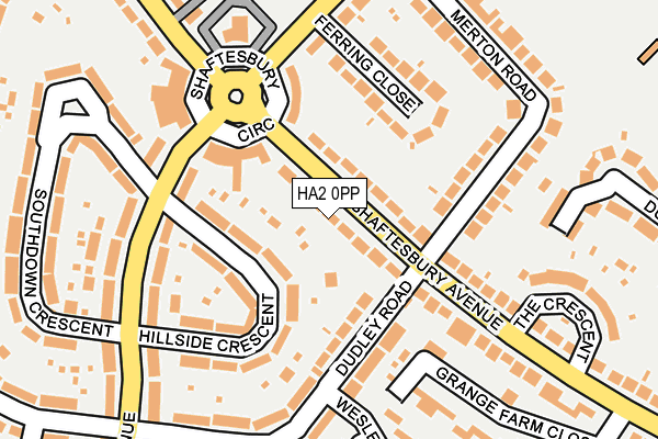 HA2 0PP map - OS OpenMap – Local (Ordnance Survey)