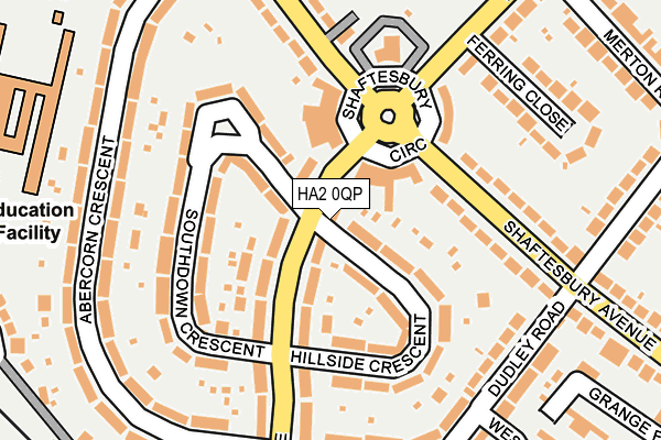 HA2 0QP map - OS OpenMap – Local (Ordnance Survey)