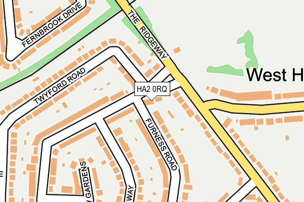 HA2 0RQ map - OS OpenMap – Local (Ordnance Survey)