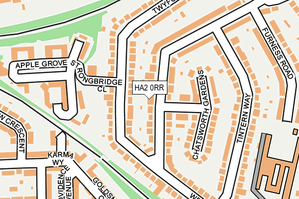 HA2 0RR map - OS OpenMap – Local (Ordnance Survey)