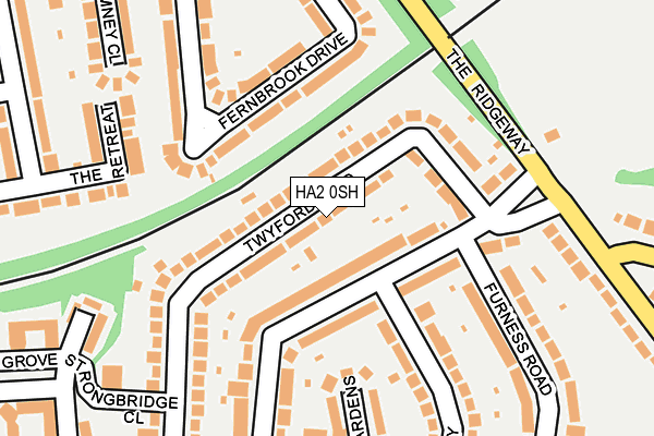 HA2 0SH map - OS OpenMap – Local (Ordnance Survey)