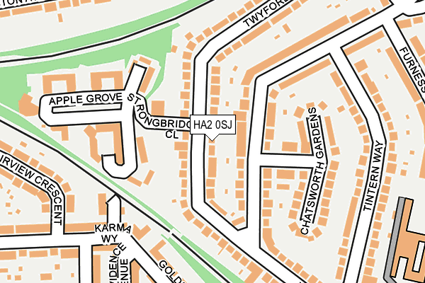 HA2 0SJ map - OS OpenMap – Local (Ordnance Survey)