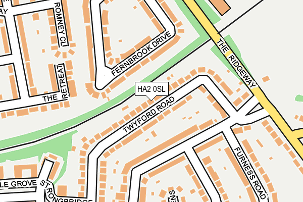 HA2 0SL map - OS OpenMap – Local (Ordnance Survey)