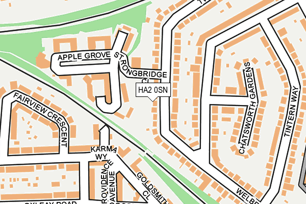 HA2 0SN map - OS OpenMap – Local (Ordnance Survey)