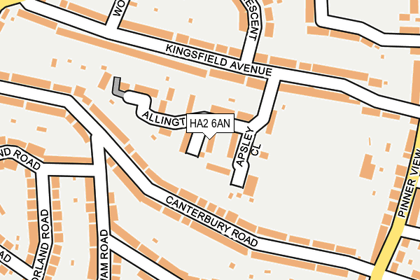 HA2 6AN map - OS OpenMap – Local (Ordnance Survey)