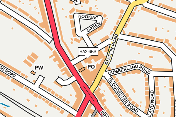 HA2 6BS map - OS OpenMap – Local (Ordnance Survey)