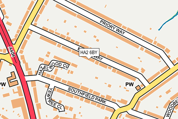 HA2 6BY map - OS OpenMap – Local (Ordnance Survey)