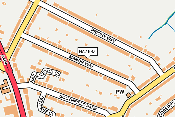 HA2 6BZ map - OS OpenMap – Local (Ordnance Survey)