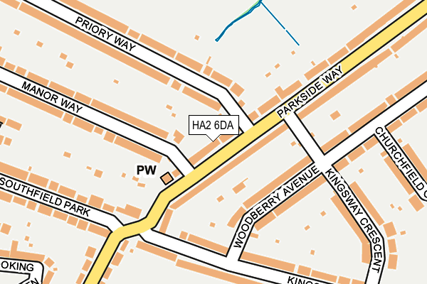 HA2 6DA map - OS OpenMap – Local (Ordnance Survey)