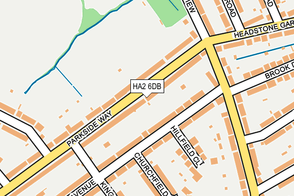 HA2 6DB map - OS OpenMap – Local (Ordnance Survey)