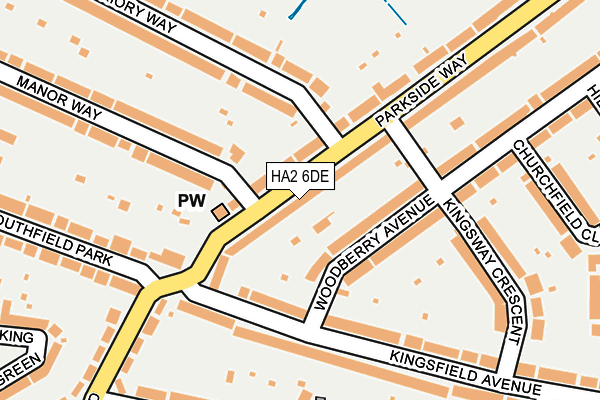 HA2 6DE map - OS OpenMap – Local (Ordnance Survey)