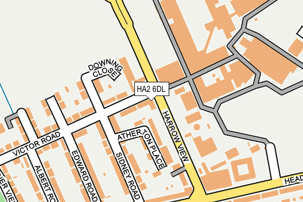 HA2 6DL map - OS OpenMap – Local (Ordnance Survey)