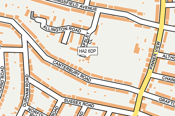 HA2 6DP map - OS OpenMap – Local (Ordnance Survey)