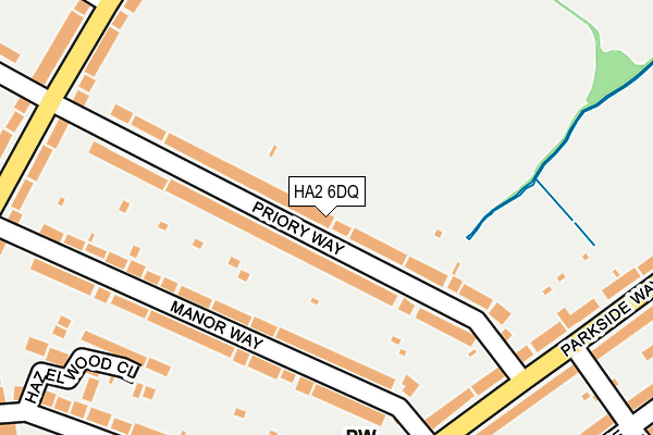 HA2 6DQ map - OS OpenMap – Local (Ordnance Survey)
