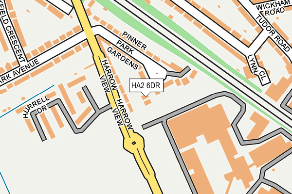 HA2 6DR map - OS OpenMap – Local (Ordnance Survey)