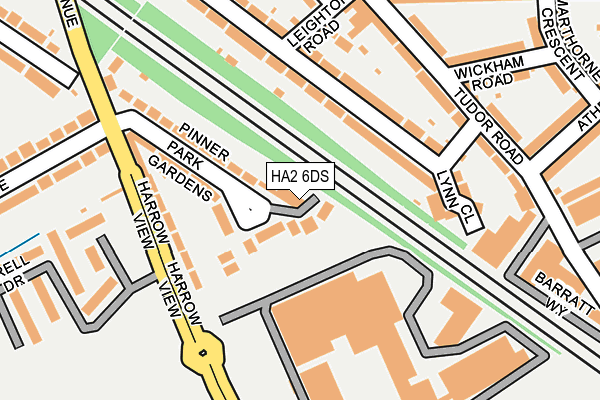 HA2 6DS map - OS OpenMap – Local (Ordnance Survey)