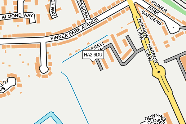 HA2 6DU map - OS OpenMap – Local (Ordnance Survey)