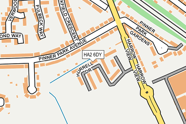 HA2 6DY map - OS OpenMap – Local (Ordnance Survey)