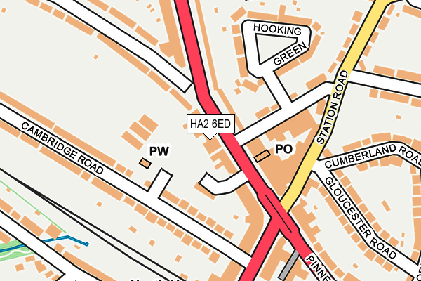 HA2 6ED map - OS OpenMap – Local (Ordnance Survey)