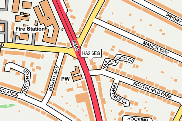 HA2 6EG map - OS OpenMap – Local (Ordnance Survey)