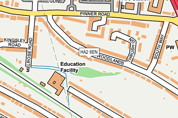 HA2 6EN map - OS OpenMap – Local (Ordnance Survey)