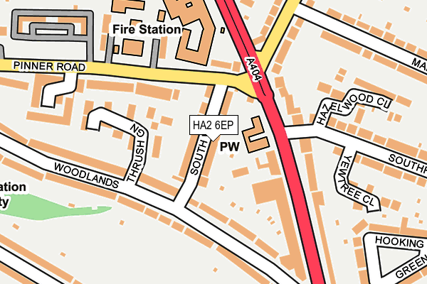 HA2 6EP map - OS OpenMap – Local (Ordnance Survey)