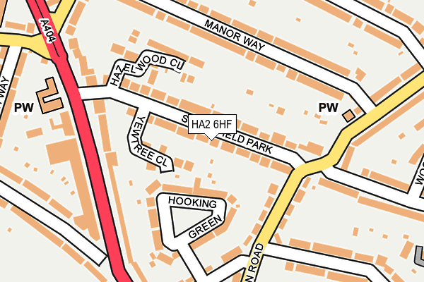 HA2 6HF map - OS OpenMap – Local (Ordnance Survey)