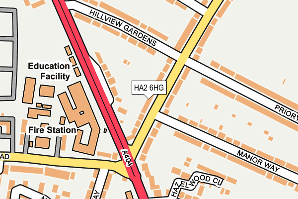 HA2 6HG map - OS OpenMap – Local (Ordnance Survey)